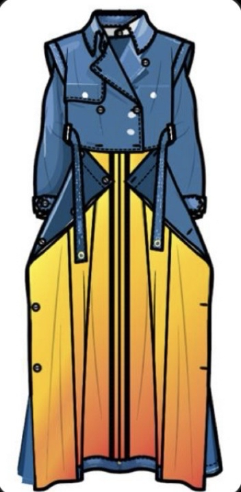 Pharaoh Colorblock Dress